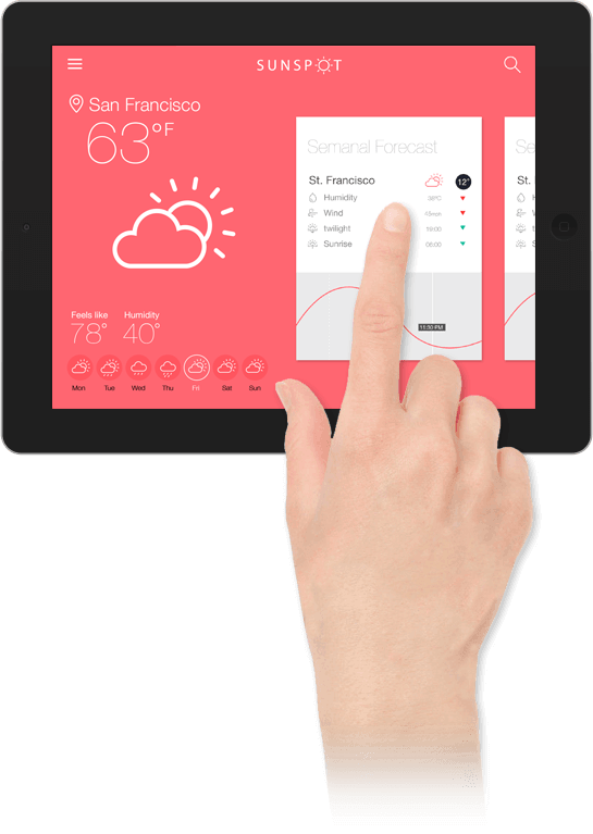 Gestures and transitions for wireframes
