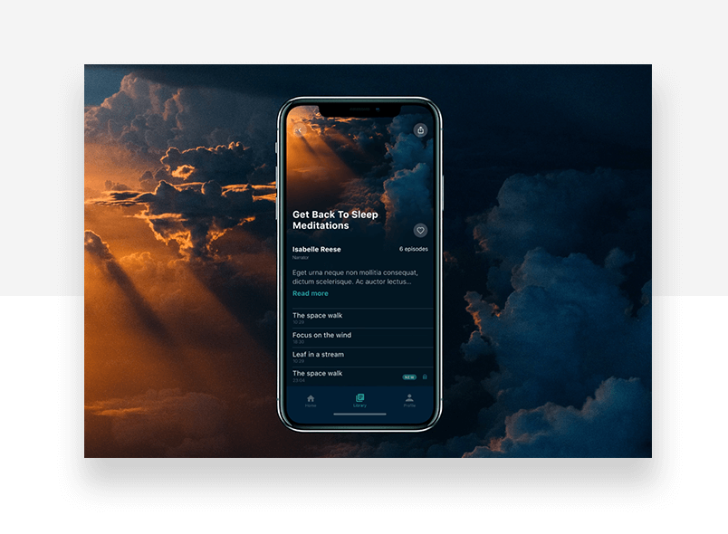 Graphic backgrounds example - full screen image of sky