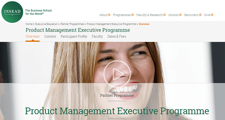 In-class product management course - INSEAD, Europe
