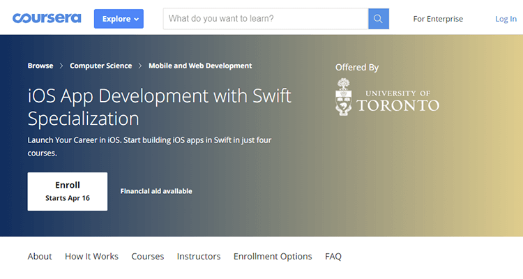 Online app development course - Coursera (iOS App Development)