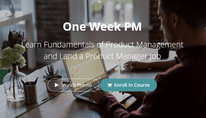 In-class product management course - One Week PM, online