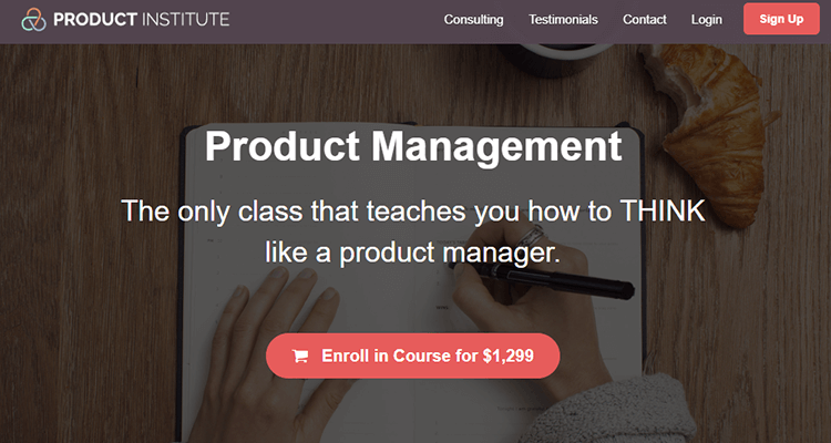 In-class product management course - Product Institute, online