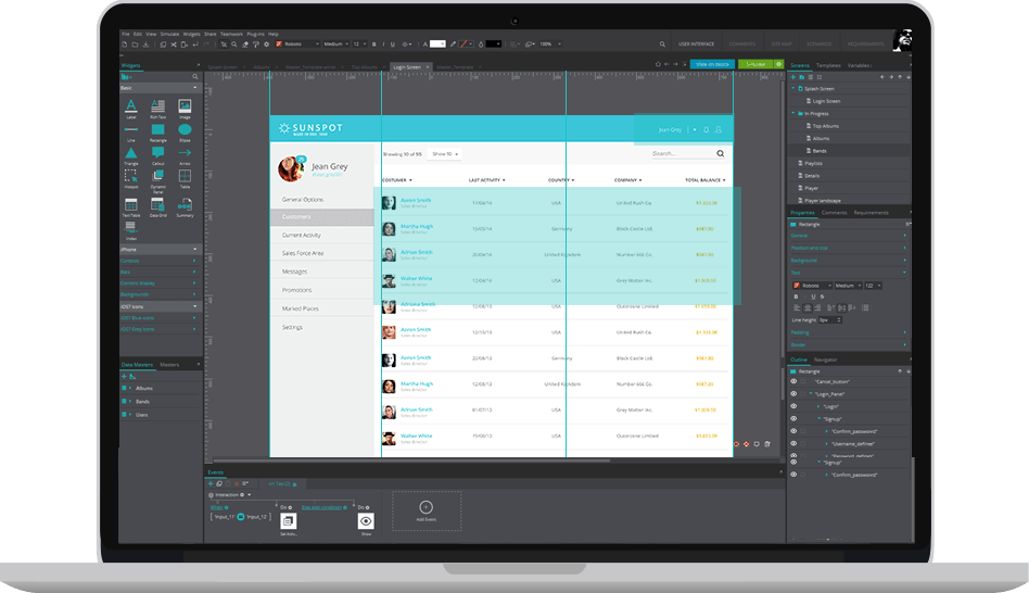 Enterprise web application prototype