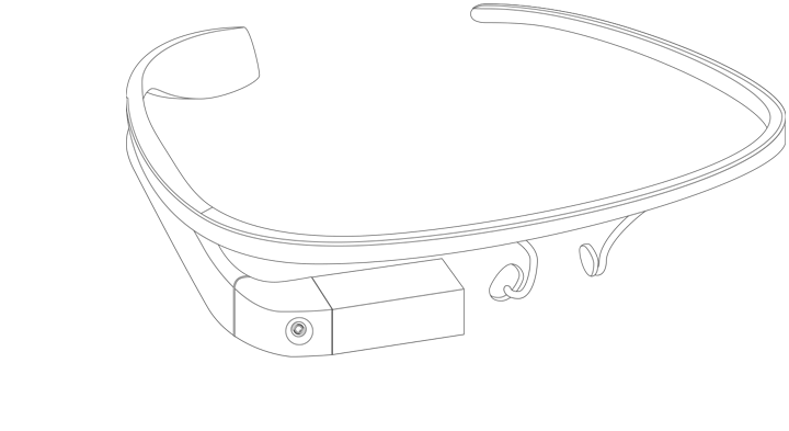 Test wireframe on glasses