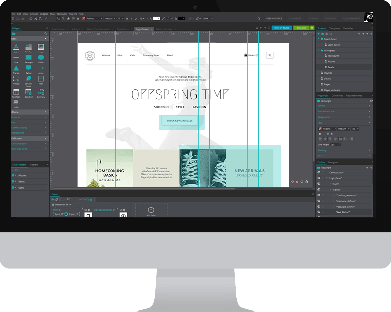 Website wireframe