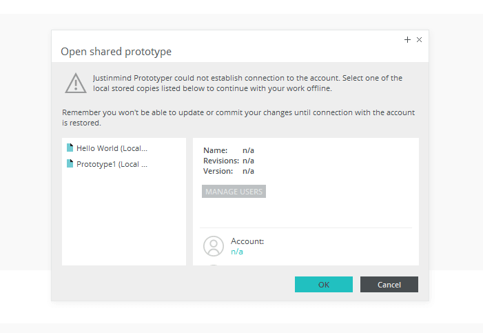 Manage your offline prototypes Manage your offline prototypes