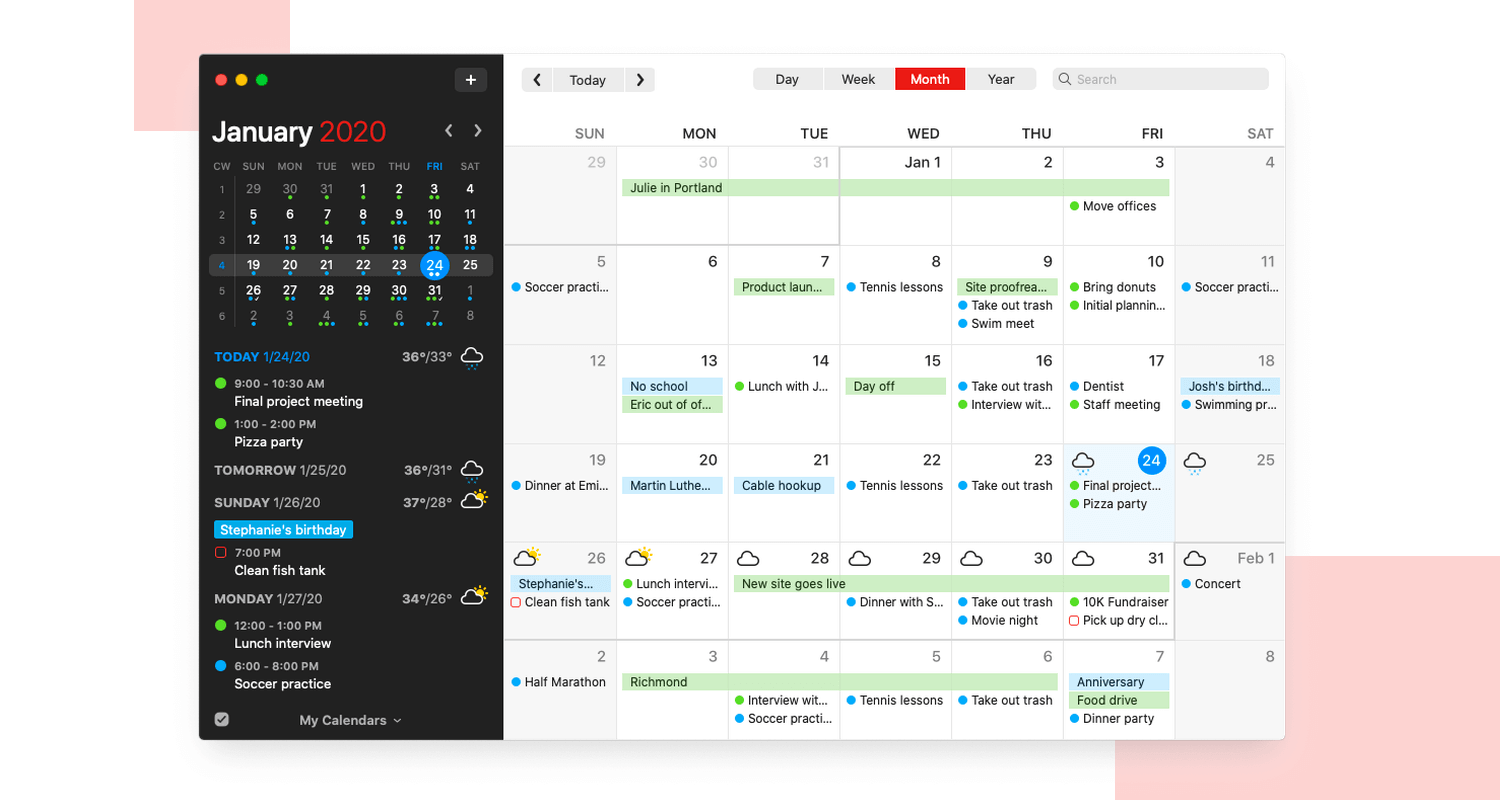 calendar apps for iphone and mac